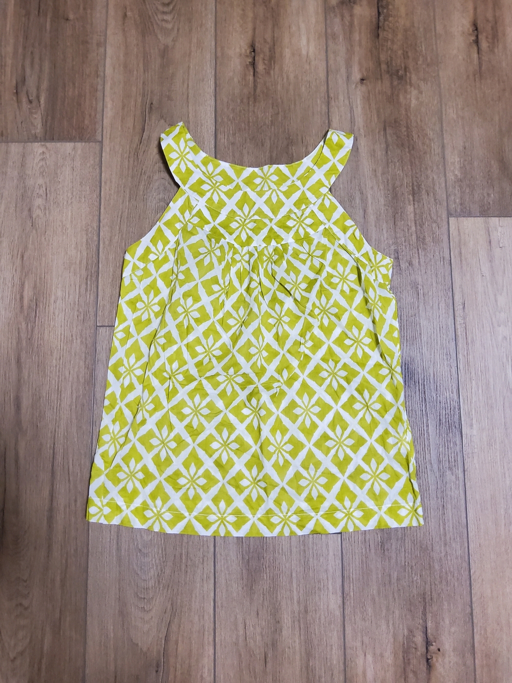 Banana Republic 100% Cotton Geometric Flowy Halter Tank